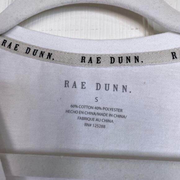 RAE DUNN T-Shirt Beach Bum Graphic Muscle Tee Crop Tank White Size Small - Picture 4 of 6